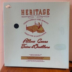 Set of 1960s White embroidered Heritage Pillow Cases new in box
